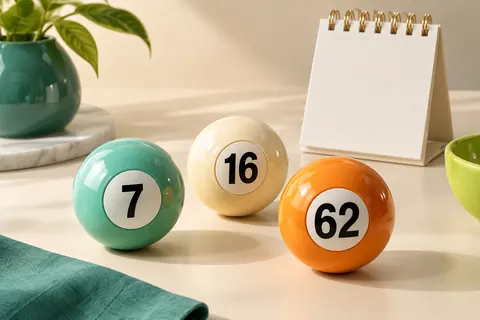 Keno resultat idag och rättning – Kenobollar med nummer 7, 16 och 62